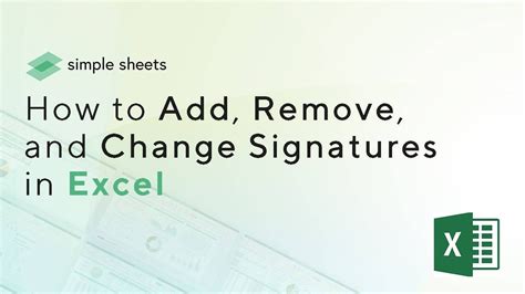 Can't add signature to Excel document 